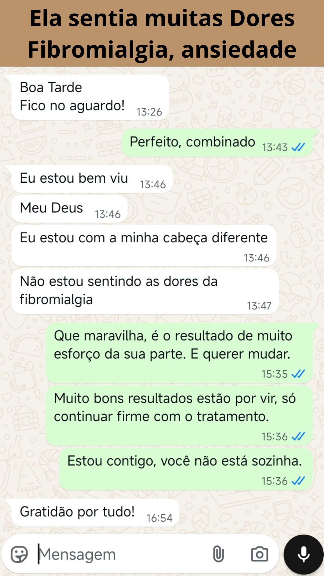 Relato de paciente